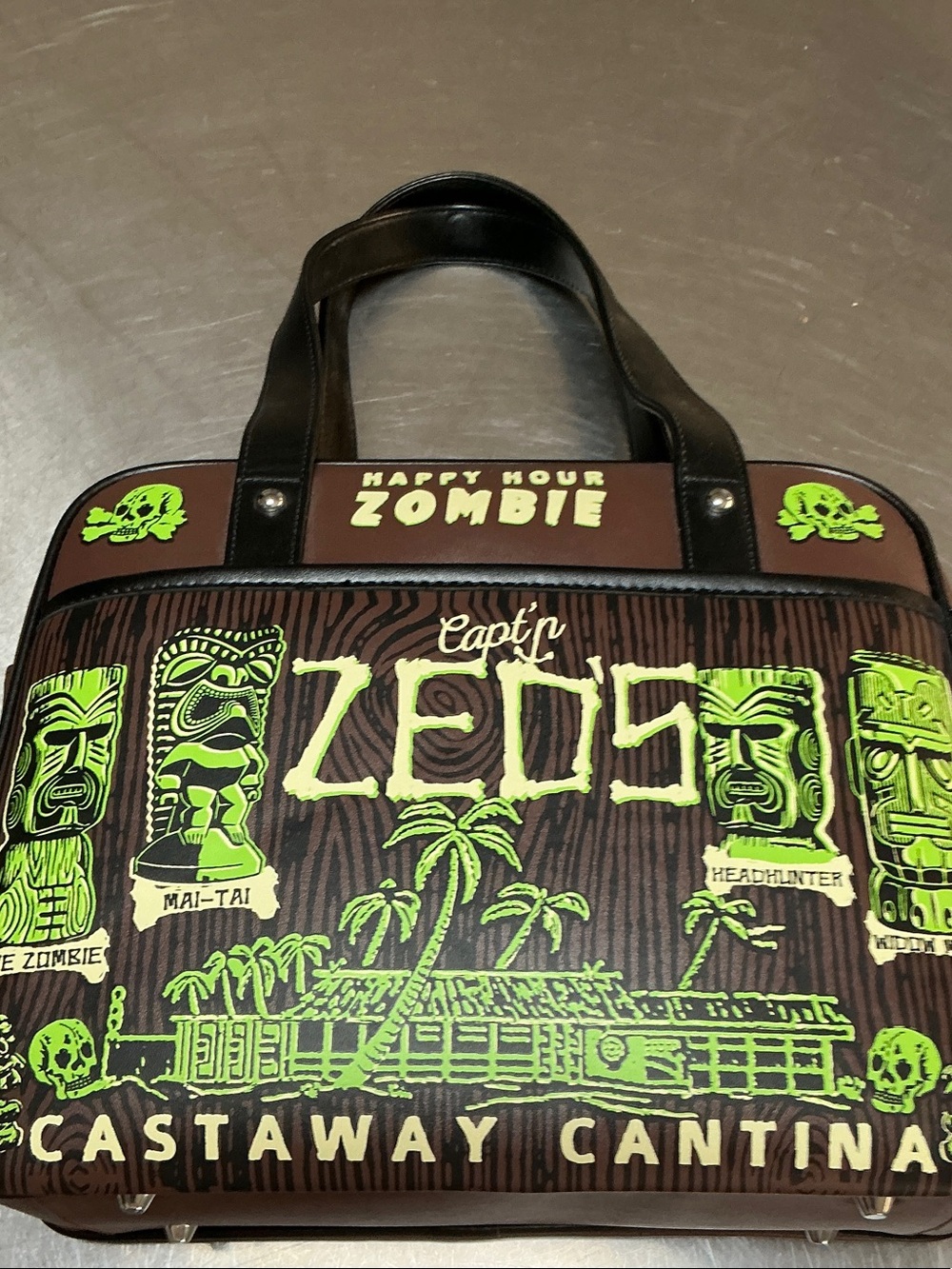 Sourpuss Happy Hour Zombie zippered purse/carry-all NEW